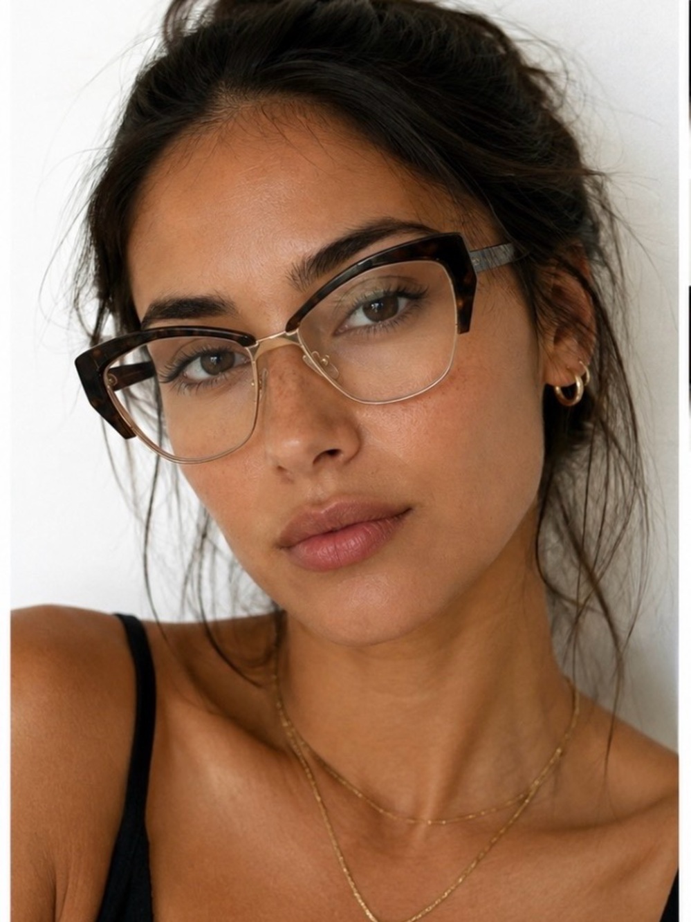 Rare Andy Wolf 5093 Col. B Cat Eye Eyeglasses Brown Gold Handmade Austria